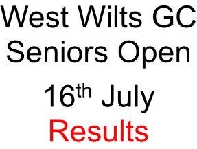 Seniors Open 16 July 2015 - Results