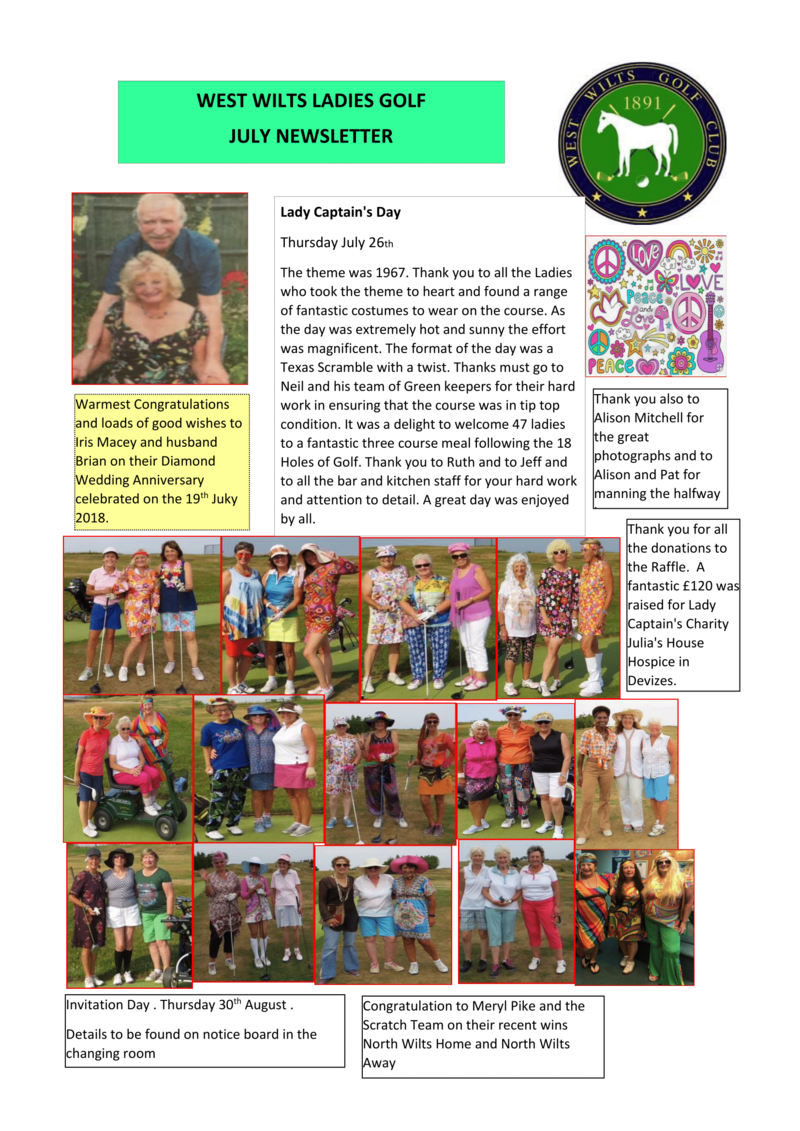 Ladies Section - July Newsletter
