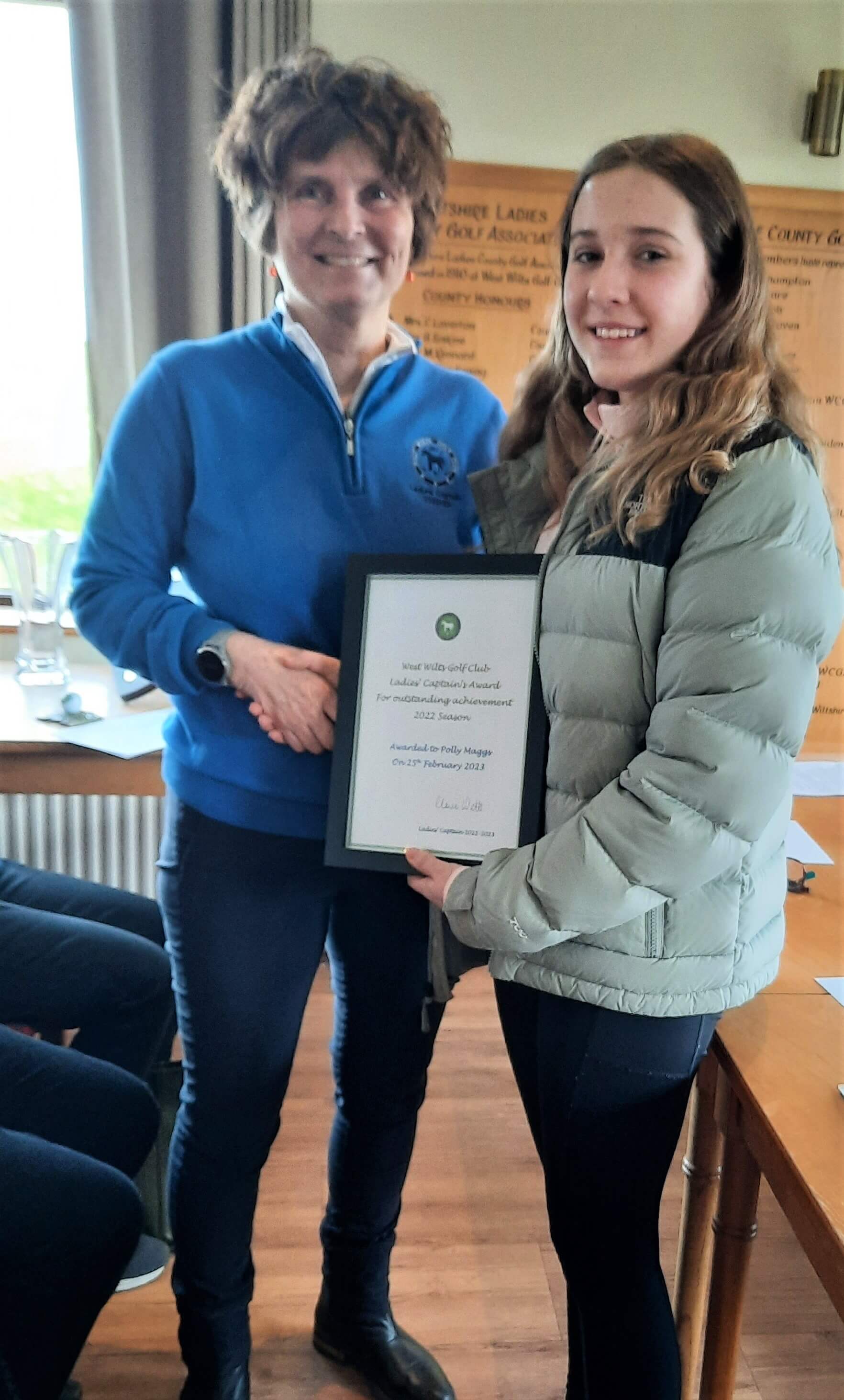 Polly Mags received the Ladies Captain's Special Award to mark her exceptional progress last year.