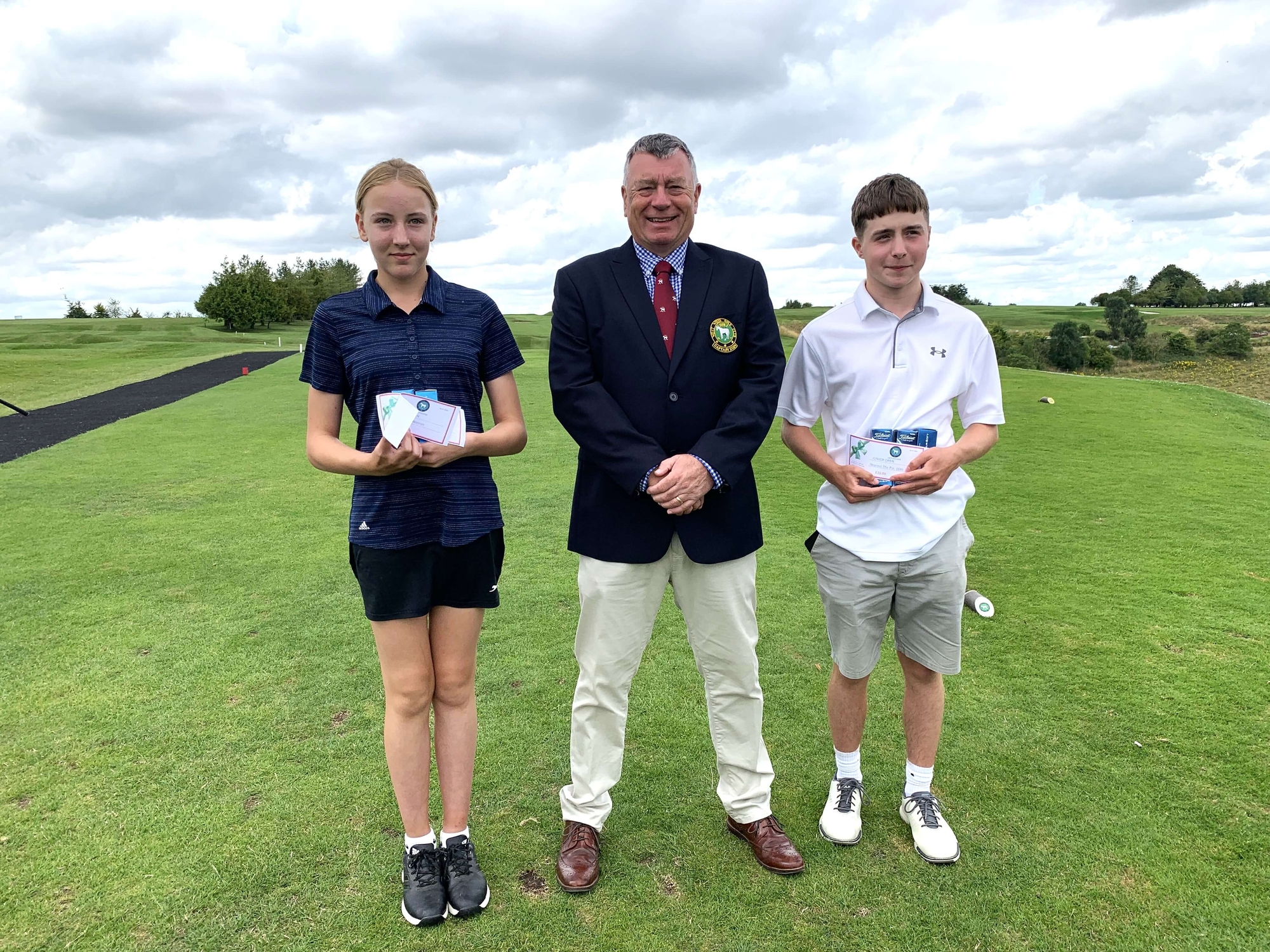 Winners of the Juniors Gross Millie Potter  James Legg.
